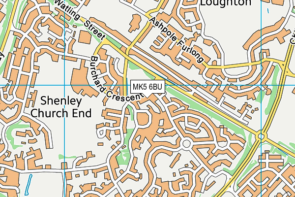 MK5 6BU map - OS VectorMap District (Ordnance Survey)