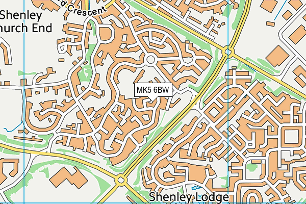 MK5 6BW map - OS VectorMap District (Ordnance Survey)