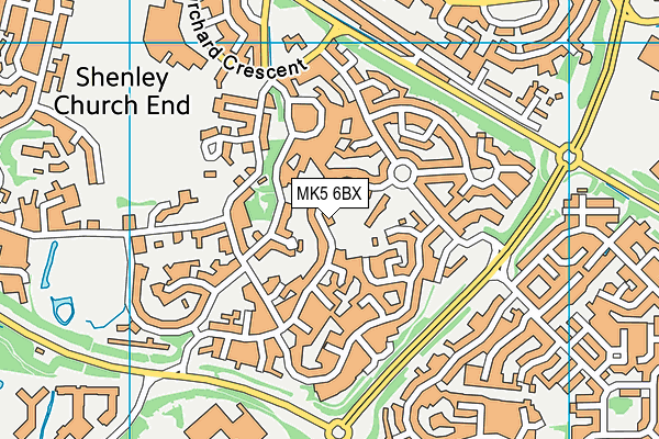MK5 6BX map - OS VectorMap District (Ordnance Survey)