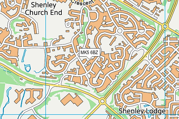 MK5 6BZ map - OS VectorMap District (Ordnance Survey)