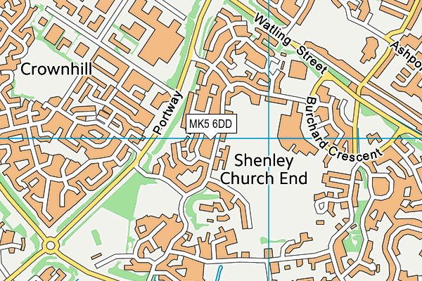 MK5 6DD map - OS VectorMap District (Ordnance Survey)