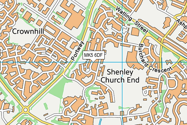 MK5 6DF map - OS VectorMap District (Ordnance Survey)