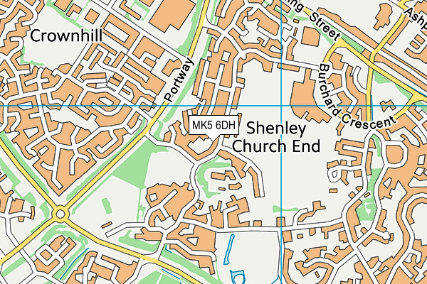 MK5 6DH map - OS VectorMap District (Ordnance Survey)