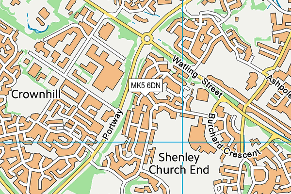 MK5 6DN map - OS VectorMap District (Ordnance Survey)