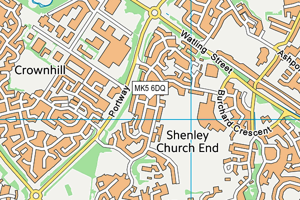 MK5 6DQ map - OS VectorMap District (Ordnance Survey)