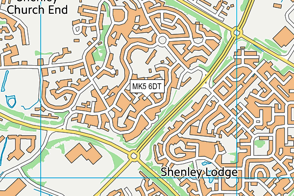 MK5 6DT map - OS VectorMap District (Ordnance Survey)