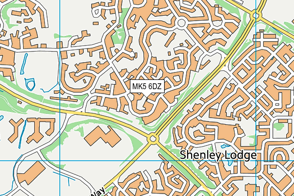 MK5 6DZ map - OS VectorMap District (Ordnance Survey)