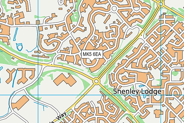 MK5 6EA map - OS VectorMap District (Ordnance Survey)