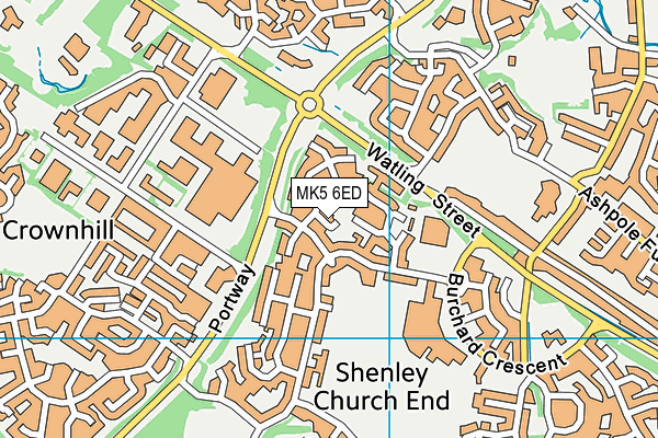 MK5 6ED map - OS VectorMap District (Ordnance Survey)