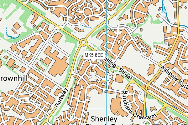 MK5 6EE map - OS VectorMap District (Ordnance Survey)