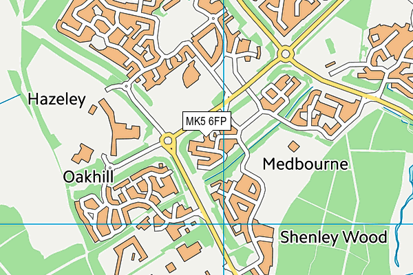 MK5 6FP map - OS VectorMap District (Ordnance Survey)