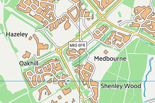 MK5 6FR map - OS VectorMap District (Ordnance Survey)