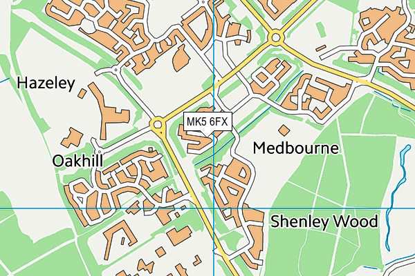 MK5 6FX map - OS VectorMap District (Ordnance Survey)