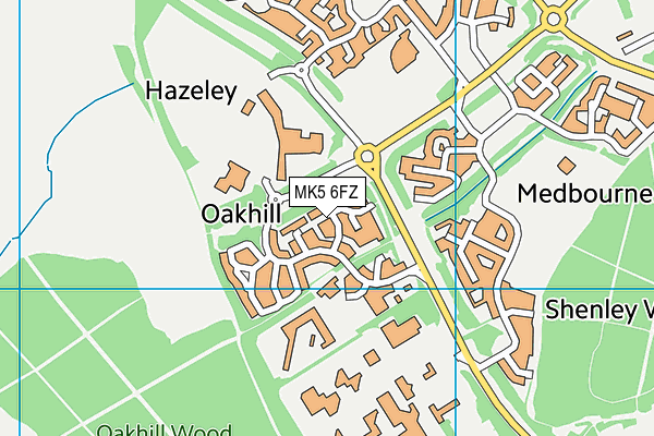 MK5 6FZ map - OS VectorMap District (Ordnance Survey)