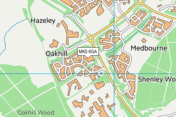 MK5 6GA map - OS VectorMap District (Ordnance Survey)