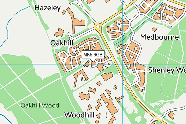 MK5 6GB map - OS VectorMap District (Ordnance Survey)