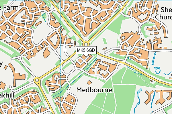 MK5 6GD map - OS VectorMap District (Ordnance Survey)