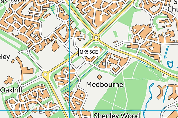 MK5 6GE map - OS VectorMap District (Ordnance Survey)