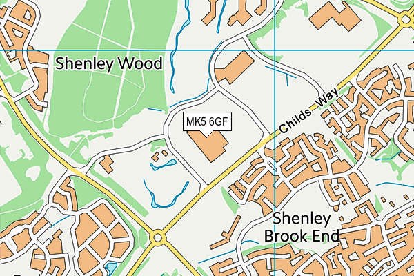 MK5 6GF map - OS VectorMap District (Ordnance Survey)