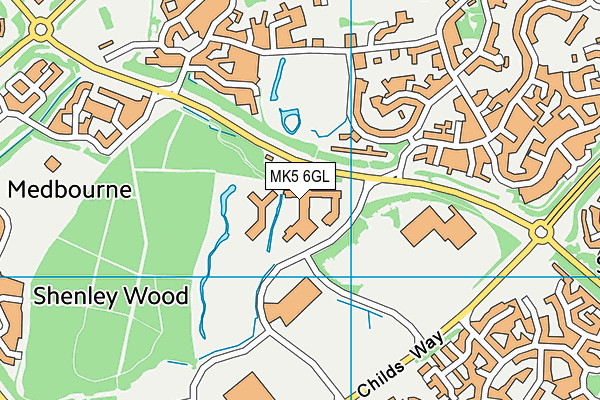 MK5 6GL map - OS VectorMap District (Ordnance Survey)