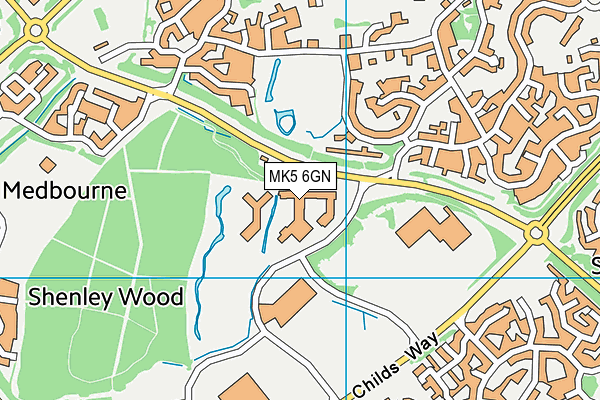 MK5 6GN map - OS VectorMap District (Ordnance Survey)