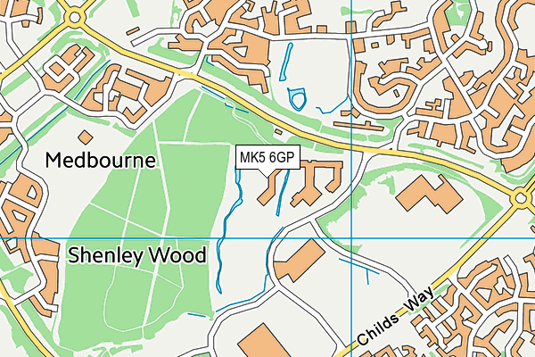 MK5 6GP map - OS VectorMap District (Ordnance Survey)