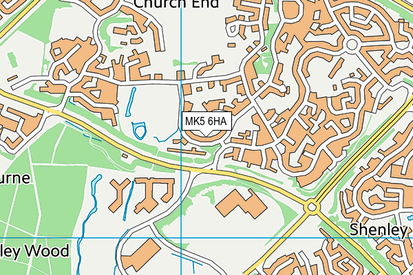 MK5 6HA map - OS VectorMap District (Ordnance Survey)