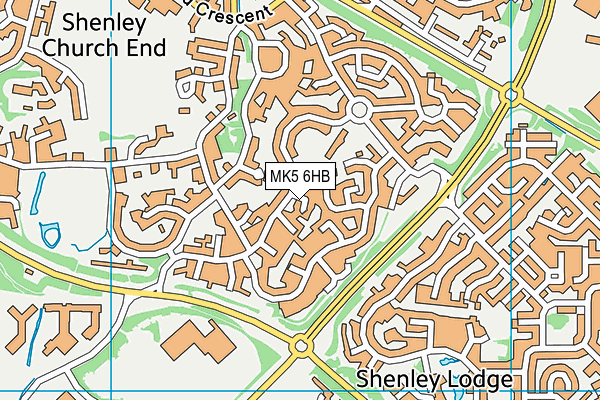MK5 6HB map - OS VectorMap District (Ordnance Survey)
