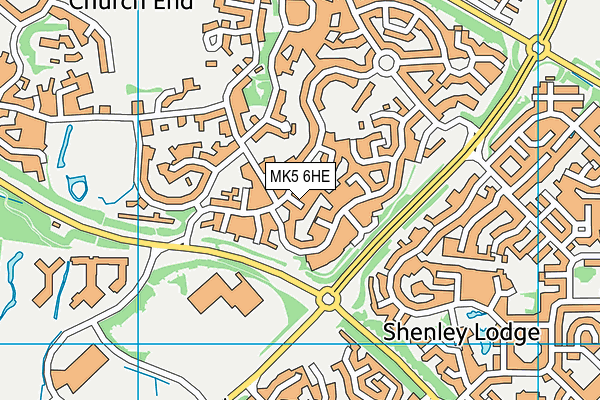 MK5 6HE map - OS VectorMap District (Ordnance Survey)
