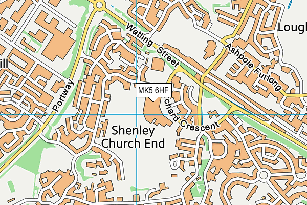 Shenley Leisure Centre map (MK5 6HF) - OS VectorMap District (Ordnance Survey)