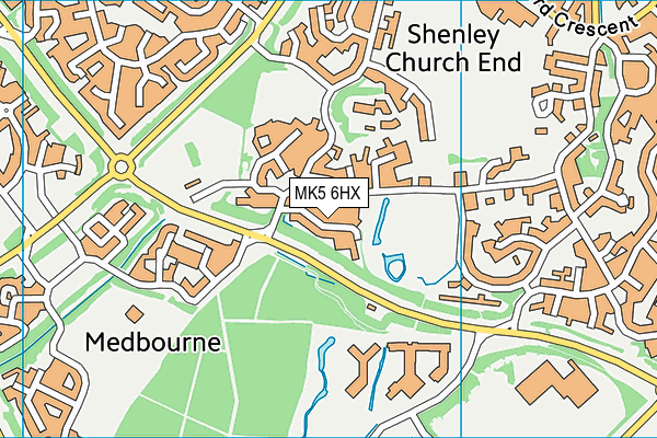 MK5 6HX map - OS VectorMap District (Ordnance Survey)