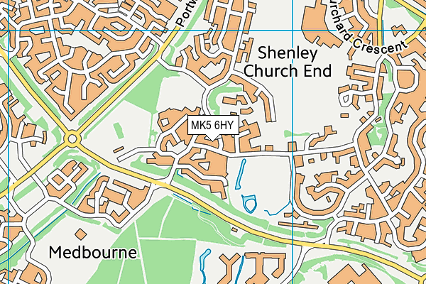 MK5 6HY map - OS VectorMap District (Ordnance Survey)