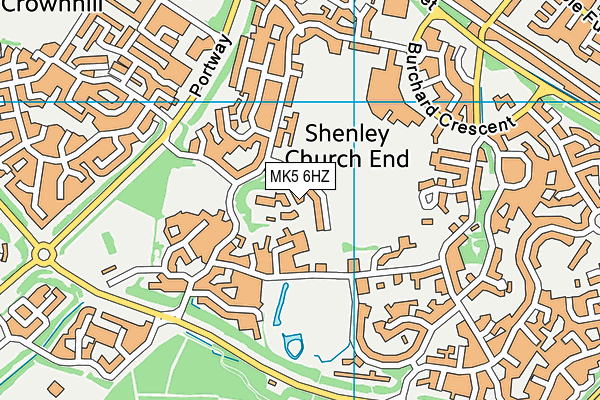 MK5 6HZ map - OS VectorMap District (Ordnance Survey)