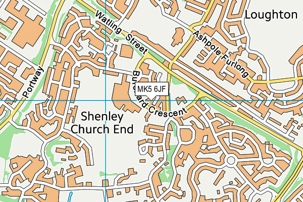 MK5 6JF map - OS VectorMap District (Ordnance Survey)