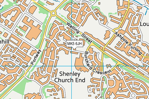 MK5 6JH map - OS VectorMap District (Ordnance Survey)