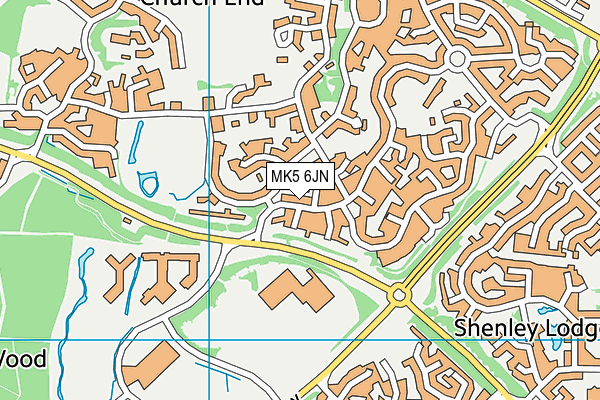 MK5 6JN map - OS VectorMap District (Ordnance Survey)