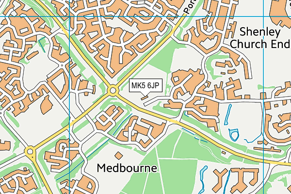 MK5 6JP map - OS VectorMap District (Ordnance Survey)