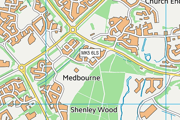 Medbourne Pavilion map (MK5 6LS) - OS VectorMap District (Ordnance Survey)