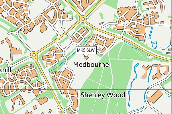 MK5 6LW map - OS VectorMap District (Ordnance Survey)