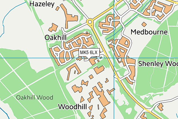 MK5 6LX map - OS VectorMap District (Ordnance Survey)