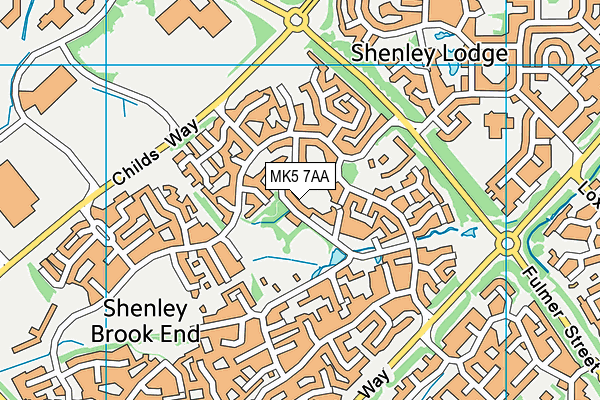 MK5 7AA map - OS VectorMap District (Ordnance Survey)