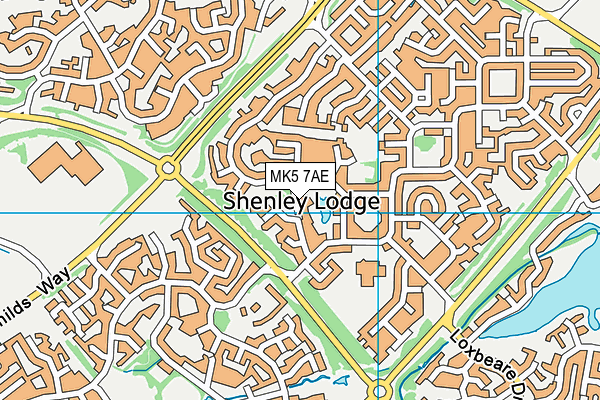 MK5 7AE map - OS VectorMap District (Ordnance Survey)