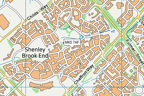 MK5 7AF map - OS VectorMap District (Ordnance Survey)