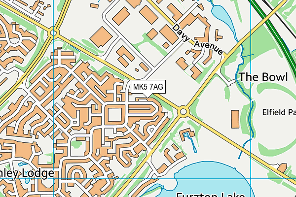 MK5 7AG map - OS VectorMap District (Ordnance Survey)