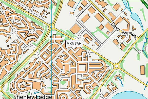 MK5 7AH map - OS VectorMap District (Ordnance Survey)