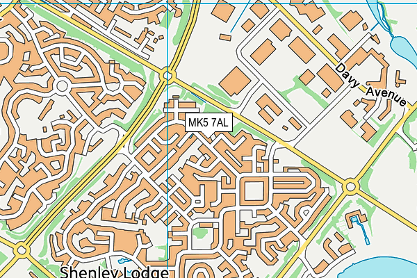 MK5 7AL map - OS VectorMap District (Ordnance Survey)