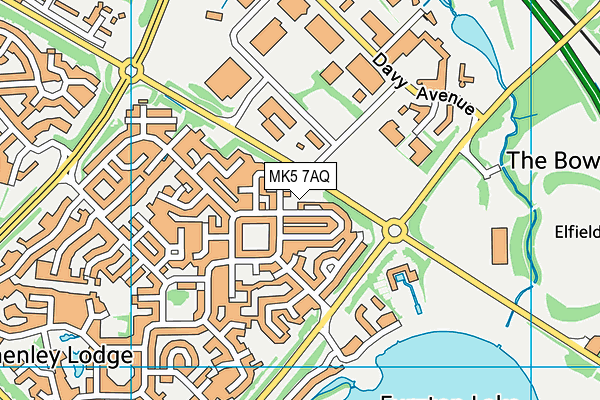 MK5 7AQ map - OS VectorMap District (Ordnance Survey)