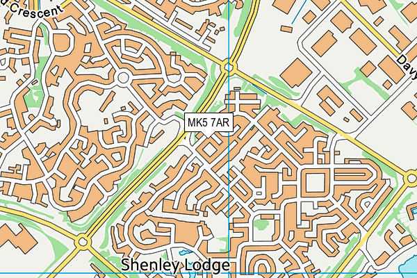 MK5 7AR map - OS VectorMap District (Ordnance Survey)