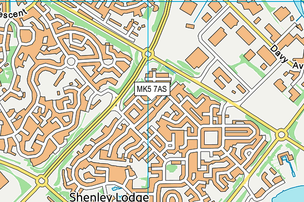 MK5 7AS map - OS VectorMap District (Ordnance Survey)