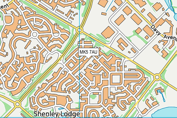 MK5 7AU map - OS VectorMap District (Ordnance Survey)
